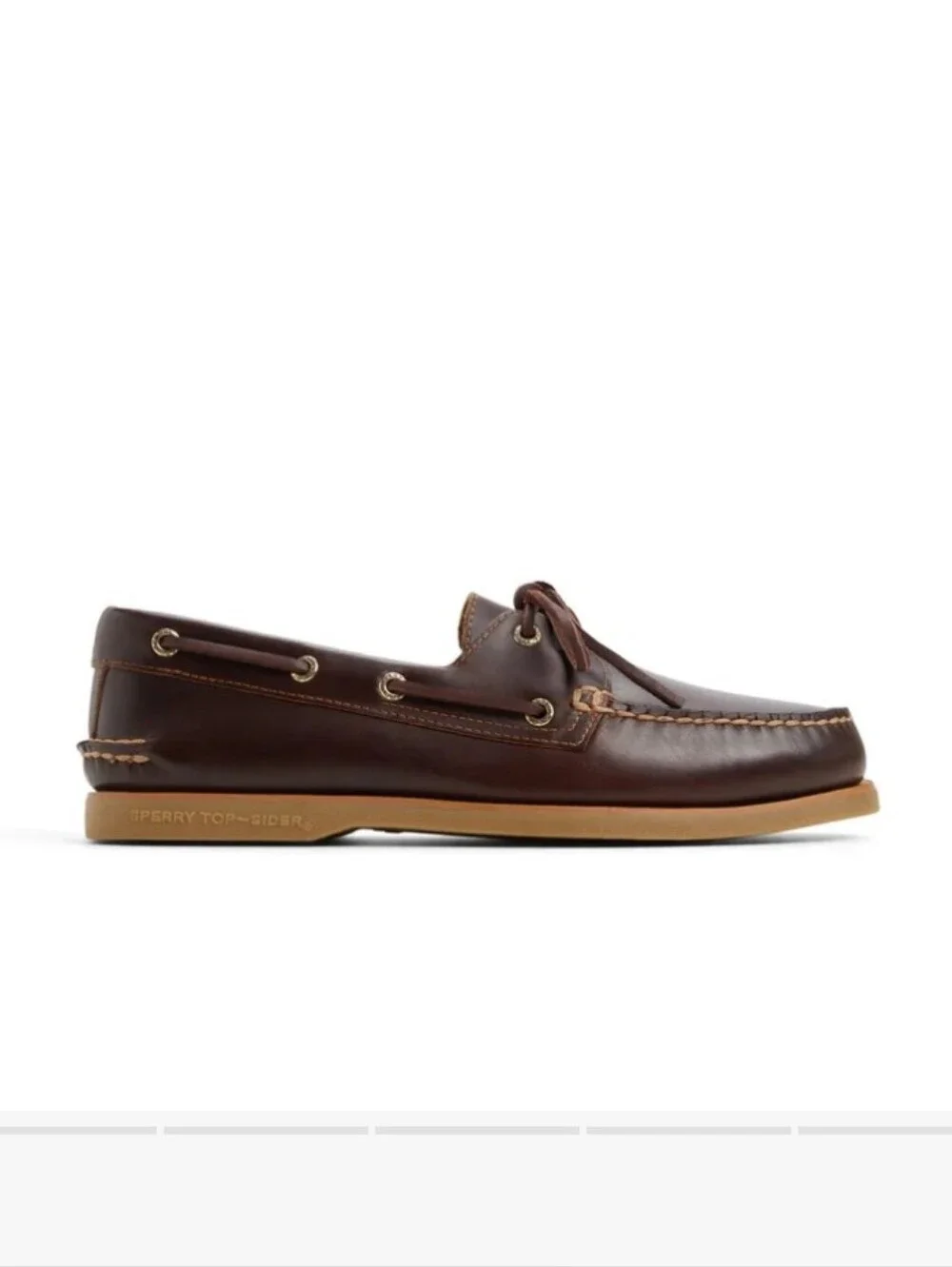 Sperry Gold Cup  Brown Leather 2-Eye Boat Shoe Men's 12